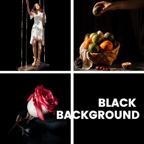 Black 10 x 20 Ft Large Photography Backdrop Screen, Black Non-Reflective Fabric Wrinkle Resistance Photo, alternate view 3