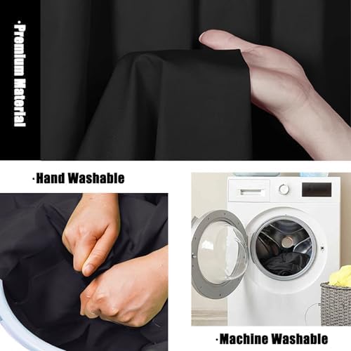 Black 10 x 20 Ft Large Photography Backdrop Screen, Black Non-Reflective Fabric Wrinkle Resistance Photo, alternate view 4