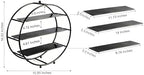 Black 3 Tier Metal Cupcake Stand Tiered Dessert Display Serving Tray in Black, alternate view 2