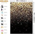 Black and Gold Backdrop 5x7ft 11176 in 5x7ft, alternate view 3