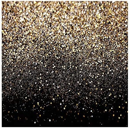 Black and Gold Backdrop Gold Spots Backdrop Vinyl Photography Backdrop Vintage Background for Family Birthday