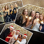 Black and Gold Backdrop Gold Spots Backdrop Vinyl Photography Backdrop Vintage Background for Family Birthday, alternate view