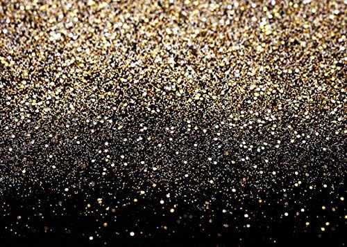 Black and Gold Backdrop Gold Spots Backdrop Vinyl Photography Backdrop Vintage Background for Family Birthday