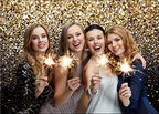 Black and Gold Backdrop Gold Spots Backdrop Vinyl Photography Backdrop Vintage Background for Family Birthday, alternate view