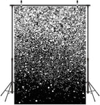 Black and Silvery Backdrop 5x7ft FW18 in 5x7ft, alternate view 2