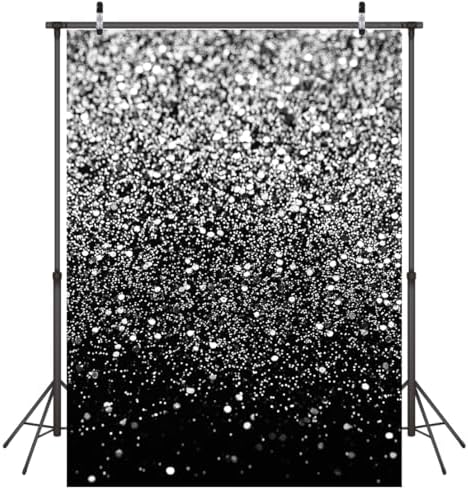 Black and Silvery Backdrop 5x7ft FW18 in 5x7ft, alternate view 2