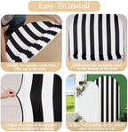 Black and White Striped Arch Backdrop Cover 7.2 FT Birthday Party Balloon Black Striped Arch Covers Stretchy, alternate view