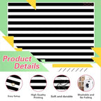 Black and White Striped Wall Backdrop 10x8 FT Adult Kind Party Decorations Photography Background Event Decor, alternate view