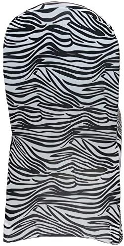 Black and White Zebra Stretch Spandex Banquet Chair Cover - Wedding Slip Covers Premium Quality Cover, alternate view 6
