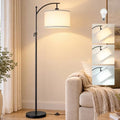 Black Arc Floor Lamp 55-63" Adjustable, 3 Color 9W LED Bulb Included