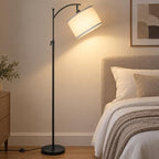 Black Arc Floor Lamp 55-63" Adjustable, 3 Color 9W LED Bulb Included, alternate view 7