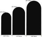 Black Arch Backdrop Cover 4FT 5FT 6FT Wedding Arch Covers Stretchy Backdrop Set of 3 for Baby Shower Birthday, alternate view