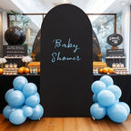 Black Arch Backdrop Cover, 6FT Spandex Fitted Wedding Arch Stand Covers Round Top Chiara Stretchy Arch Backdrop, alternate