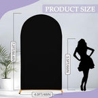 Black Arch Backdrop Cover 7.2FT Spandex Fitted Wedding Arch Stand Covers Round Top Chiara Arches Backdrop Cover, alternate