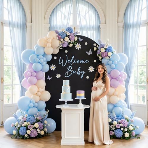 Black Arch Backdrop Cover 7.2FT Spandex Fitted Wedding Arch Stand Covers Round Top Chiara Arches Backdrop Cover, alternate