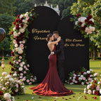 Black Arch Backdrop Cover for Wedding, Set of 2 Stretchy Spandex Fitted Arch Stand Cover for Baby Shower, alternate view 2