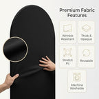 Black Arch Backdrop Cover Set of 2, 7.2FT& 6FT in 7.2FT/6FT in Black, alternate view 2