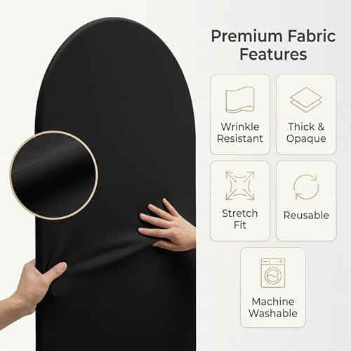 Black Arch Backdrop Cover Set of 2, 7.2FT& 6FT in 7.2FT/6FT in Black, alternate view 2