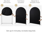 Black Arch Backdrop Cover Set of 2, 7.2FT& 6FT in 7.2FT/6FT in Black, alternate view 6