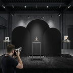 Black Arch Backdrop Cover Set of 2, 7.2FT& 6FT in 7.2FT/6FT in Black, alternate view 7