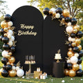 Black Arch Cover 7.2 and 6ft Black Arch Backdrop Cover Set of 2 Spandex Wedding Arch Stand Covers for Birthday