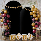 Black Arch Cover 7.2 and 6ft Black Arch Backdrop Cover Set of 2 Spandex Wedding Arch Stand Covers for Birthday, alternate