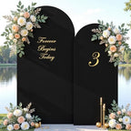 Black Arch Cover 7.2 and 6ft Black Arch Backdrop Cover Set of 2 Spandex Wedding Arch Stand Covers for Birthday, alternate