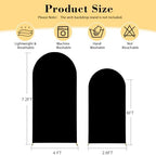Black Arch Cover 7.2 and 6ft Black Arch Backdrop Cover Set of 2 Spandex Wedding Arch Stand Covers for Birthday, alternate