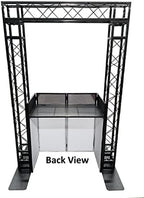 Black Arch Truss Combo Kit 7.6 ft. Height 5 ft. Width+DJ Facade W/40"x20" table Heavy-Duty Truss and B/W DJ, alternate view 3