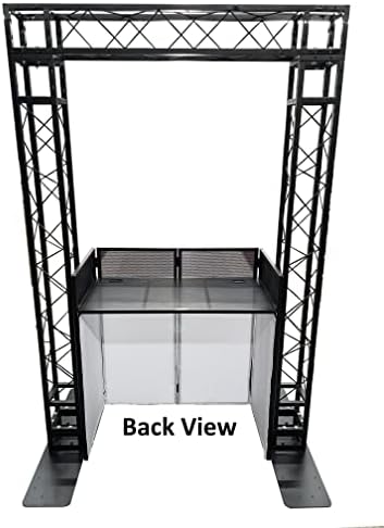 Black Arch Truss Combo Kit 7.6 ft. Height 5 ft. Width+DJ Facade W/40"x20" table Heavy-Duty Truss and B/W DJ, alternate view 3
