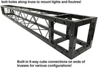 Black Arch Truss Combo Kit 7.6 ft. Height 5 ft. Width+DJ Facade W/40"x20" table Heavy-Duty Truss and B/W DJ, alternate view 4
