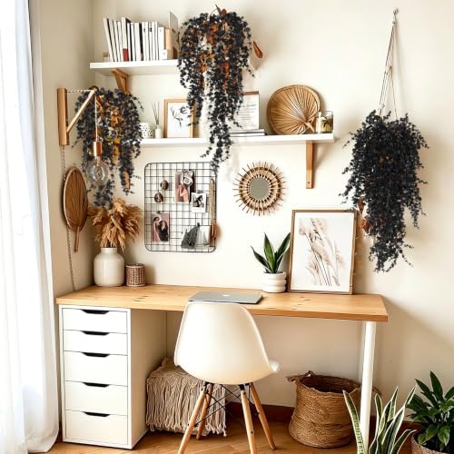 Black Artificial Hanging Gothic Plant 31.5" Fake Fall Greenery Vine, alternate view 4