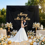 Black Backdrop Curtain - 20x10FT Back Drop Curtains for Parties Wrinkle-Free Soft Polyester Photo Backdrop, alternate view 2