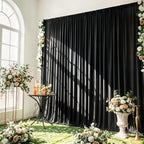 Black Backdrop Curtain - 40x10FT Back Drop Curtains for Parties Wrinkle-Free Soft Polyester Photo Backdrop