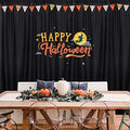 Black Backdrop Curtain for Party, Halloween Backdrop, 5ft x 7ft, 2 Panels in 5ft x 7ft (2 Panels) in Black