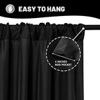 Black Backdrop Curtain for Party, Halloween Backdrop, 5ft x 7ft, 2 Panels in 5ft x 7ft (2 Panels) in Black, alternate view 6