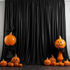Black Backdrop Curtain for Wedding Parties Backdrop Drapes 10x8FT in 10FTx8FT in Black, alternate view 5