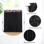 Black Backdrop Curtains 8 x 10 ft for Photo Background Wrinkle Free Drapes in W4' x H10'(2 panels) in Black, alternate view 4