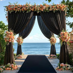 Black Backdrop Curtains 8 x 10 ft for Photo Background Wrinkle Free Drapes in W4' x H10'(2 panels) in Black, alternate view 6