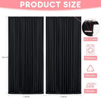 Black Backdrop Curtains Drapes for Parties Wedding, 5x10FT 2 Panel in 5'(W) x 10'(H), 2 panels in Black, alternate view 2