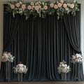 Black Backdrop Curtains for Wedding Parties, 20x7FT Wrinkle Free Photo Backdrop Curtains for Wedding Birthday