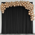 Black Backdrop Curtains for Wedding Parties, 20x7FT Wrinkle Free Photo Backdrop Curtains for Wedding Birthday, alternate view