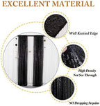 Black Backdrops 2 Pieces Sequin Curtains 4FTx7FT Photoshoot Background Glitter Backdrop Curtain Panels Shimmer, alternate