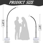 Black Balloon Arch Kit, 8.2ft & 6ft Half Balloon Arch Stand with Base, alternate view 3