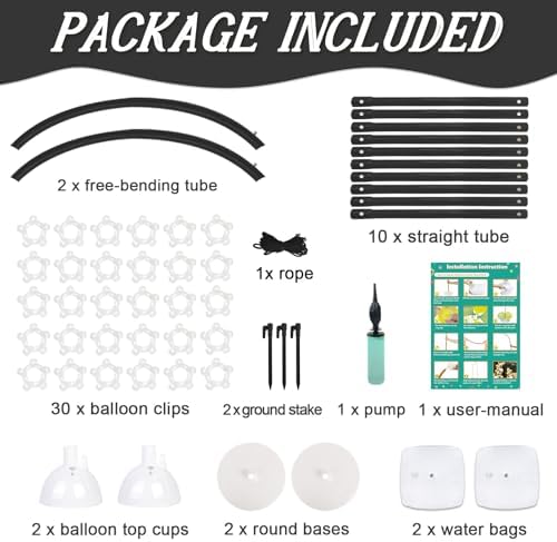 Black Balloon Arch Kit, 8.2ft & 6ft Half Balloon Arch Stand with Base, alternate view 6