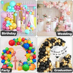 Black Balloon Arch Kit, 8.2ft & 6ft Half Balloon Arch Stand with Base, alternate view 7