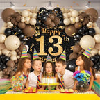 Black Brown Nude Balloon Garland Arch Kit, 155Pcs Latex Balloons Different Size 18 12 10 5 inch for Boy First, alternate view