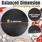Black Cake Board, 8 Inch Round Cake Drum, 1/2 Inch Thick Cardboard, alternate view 2