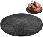 Black Cake Drum 12 Inch, Round Cake Board, 1/2 Inch Thick Cardboard