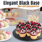 Black Cake Drum 12 Inch, Round Cake Board, 1/2 Inch Thick Cardboard, alternate view 5